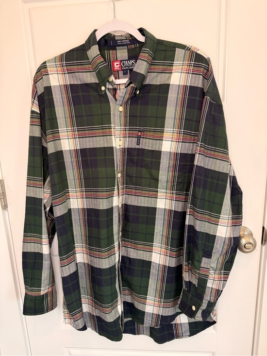 Chaps ralph lauren Other - Vintage Chaps Ralph Lauren Button Down Shirt Mens Large L Plaid Multi-Color 90s